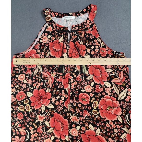 ROSE + OLIVE Women's SZ LG Floral Tank Top Blouse - Picture 6 of 8